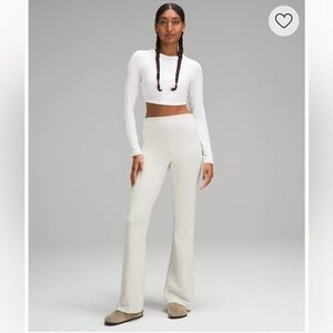 NWT, Lululemon Brushed Softstreme Ribbed Zip-Flared Pant 32.5", Size 6